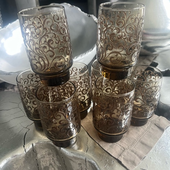 8 Libby Prado 5.25 inches drinking glasses 1970s mid century they look like new - Picture 16 of 17